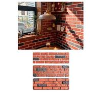 Panneaux muraux 3D, papier peint en brique 3D, panneau mural imperméable en pierre PU for décoration intérieure, salon, hall, chambre à coucher, hôtel, bureau(Natural,6(120X60X3CM))