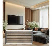 Panneaux Muraux 3D PVC | Effet Lattes, Lattes Chêne - 1 Panneau - 0.5 m² | Pour Salon, Cuisine & Salle de Bain | Installation DIY Facile