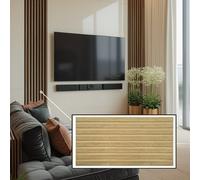 Panneaux Muraux 3D PVC | Effet Lattes, Lattes Quartzite - 1 Panneau - 0.5 m² | Pour Salon, Cuisine & Salle de Bain | Installation DIY Facile