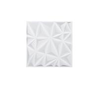 VEVOR Panneaux muraux 3D PVC Diamant Lot de 33 30x30 cm 2,97 m² Blanc mat