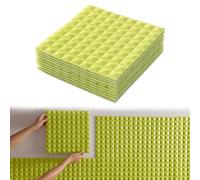 Panneaux muraux 3D, revêtement mural 3D, décorations, panneaux de plafond, autocollants muraux en polyéthylène XPE 30 x 30 cm, 8 mm d'épaisseur (vert)