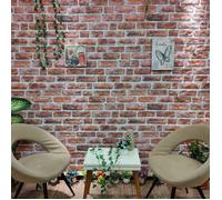 Panneaux muraux 3D - vidaXL - Design brique - Marron foncé - EPS - Lot de 10