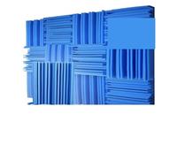 Panneaux Muraux Acoustiques 12 Pack Noise Absorption Foam Wall Panel Soundproof Studio Recording Drum Room Sound Isolation Treatment Padding(Blue,30x30x5cm,Medium Density)