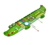 Panneaux Muraux d'Activités Crocodile-Duoku-9 Jeux-Jouet Mural Sensoriel Montessori pour Enfants 3-12 ans