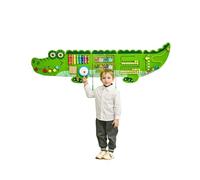 VEVOR Panneaux Muraux d'Activités Crocodile, 9 Jeux, Jouet Mural Sensoriel Montessori pour Enfants 3-12 Ans, Centre d'Activités d'apprentissage, Salle de Jeux des Tout-Petits, Crèche, Salle de Classe