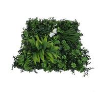 Panneaux muraux de fleurs d'intérieur et d'extérieur en matériau résistant aux UV, panneaux muraux artificiels avec feuillage vert dense pour décoration de jardin (B)