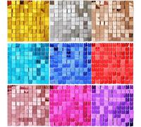 Panneaux muraux de fond à paillettes colorées, 6 à 30 pièces, panneaux carrés brillants dorés clairs, arrière-plan de fête d'anniversaire et de noël pour mariage Bronze Gold