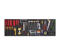 Panneaux muraux en métal pour rangement d'outils, bureau à domicile, salle d'artisanat et garage - Organiseur noir de 158 x 5 cm pour atelier et présentoir