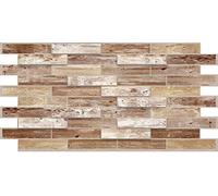 Panneaux muraux en plastique PVC 3D pour revêtement de carrelage décoratif - CHÊNE Hollandais (Pack 10 pcs / 4,7 m²)