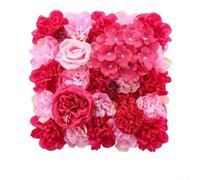 Panneaux muraux en soie avec roses artificielles pour fête de mariage, décoration de photographie, écran floral robuste en PVC personnalisable pour jardin, maison (rouge)