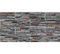 Panneaux muraux KST-102 - Aspect pierre - Panneaux en polystyrène 3D - 0,5 m²