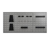 Panneaux Muraux Perforés en Acier, Lot de 3, 40 x 58 cm, pour Atelier | Acier massif, assemblage possible, largeur 120 cm, fixation sécurisée, usage commercial, établi