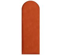 Panneaux muraux rembourrés 90x30 cm - pour un montage très facile à faire soi-même, en velours, avec rembourrage doux, couleur orange - tête de lit décorative pour chambre, bureau, chambre d’enfant