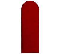 Panneaux muraux rembourrés 90x30 cm - pour un montage très facile à faire soi-même, en velours, avec rembourrage doux, couleur rouge - tête de lit décorative pour chambre, bureau, chambre d’enfant