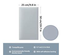 Panneaux muraux rembourrés en 3 parties - Tête de lit rembourrée et moelleuse - Rembourrage anti-collision 3D pour enfants autistes - Rembourrage en mousse haute résilience gris tranquillité