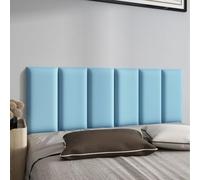 Panneaux Muraux Rembourrés,Lambris 3D avec Mousse,Coussin Mural comme Tête De Lit pour Lit,Decoration Murale pour Chambre, Chambre d'enfant, Bureau, Couloir,Bleu,7.8”X19.6”5pcs