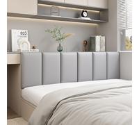 Panneaux Muraux Rembourrés,Rembourrage De Coussin Mural,Panneaux De Protection Anti-Collision Autocollants pour Tête De Lit King Size pour Chambre Coucher Et Salon 3D Insonorisés,Gris,7.8”X19.6”5pcs