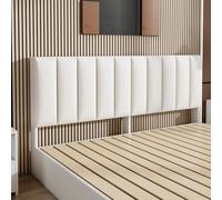 Panneaux Muraux Rembourrés,Rembourrage De Coussin Mural,Panneaux De Protection Anti-Collision Autocollants pour Tête De Lit King Size pour Chambre Coucher Et Salon 3D Insonorisés,Blanc,7.8”X19.6”2pcs