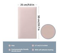 Panneaux muraux rembourrés - Tête de lit rembourrée et moelleuse - Rembourrage anti-collision 3D pour enfants autistes - Mousse haute résilience, 6 coussins muraux roses pour plus de sécurit