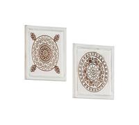 2x Panneaux Muraux Sculptés à la Main MDF 40x40x1,5 cm Revêtements vidaXL