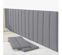 Panneaux Muraux Souples Rembourrés - Coussin Mural Anti-collision 3D, Panneaux De À Décoller Et Coller, Autocollants Muraux Adhésifs Pour Têtes De Lit, Chambre Et Salon(Gray,8pcs)