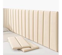Panneaux Muraux Souples Rembourrés - Coussin Mural Anti-collision 3D, Panneaux De À Décoller Et Coller, Autocollants Muraux Adhésifs Pour Têtes De Lit, Chambre Et Salon(White,8pcs)