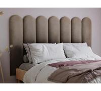 Panneaux muraux tête de lit - 210 cm - Velours - Beige - JAPI de