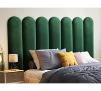 Panneaux muraux tête de lit - 210 cm - Velours - Vert - JAPI de