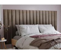 Panneaux muraux tête de lit - 220 cm - Velours - Beige - GONDA de Pascal Morabito