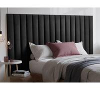 Panneaux muraux tête de lit - 220 cm - Velours - Gris - GONDA de Pascal Morabito