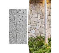 Panneaux muraux texturés 3D Imitation Pierre pour Murs extérieurs, Panneau de Fond de 60 x 120 cm, découpable, Acoustique, revêtement décoratif pour Hall d'entrée, Salon, hôtel (Blanc, 10 pi