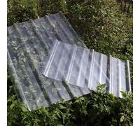 Panneaux Ondulés Isolants Thermiques,3/5/6/8/11/13/14/16/18 Pièces Tôle Ondulée,Panneaux de Toiture Transparente,Tôle Profilée en Fibre de Verre de 1.5mm,Auvent de Serre Étanche (0.9x1.9m,11 pcs)