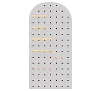 Panneaux perforés en bois pour présentoirs de vente au détail et système de rangement d'outils mural avec étagères en panneau perforé pour garage, salle d'artisanat, établi et bureau, rouge, taille B