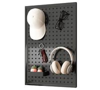 Panneaux perforés en métal - Organisateur mural polyvalent pour la maison, le bureau, la salle d'artisanat, la cuisine et le garage - Tableau d'affichage autonome et supports de rangement d'outils