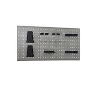 3x Panneaux Perforés Muraux Organisateur d'Outils Perceuse Pince Panneau d'Outils Atelier Garage Usages Commerciaux 40x58 cm Acier