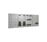 4x Panneaux Perforés Muraux Organisateur d'Outils Perceuse Pince Panneau d'Outils Atelier Garage Usages Commerciaux 40x58 cm Acier
