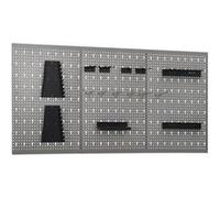 Panneaux perforés muraux - VIDAXL - 3 pcs - Acier - 40x58 cm - Couleur gris Gris G