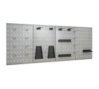 Panneaux perforés muraux - vidaXL - 4 pcs - Acier - 40x58 cm - Gris