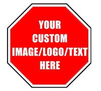 Panneaux personnalisés avec votre propre image/logo/texte - Style vintage - Pour mur ou extérieur - Décoration d'intérieur - Cadeau d'affaires - Octogone - 30,5 x 30,5 cm