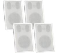 Panneaux plats haut-parleurs muraux, boîtier blanc (2x Set) - Pronomic FLS-540E WH Blanc G