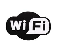 Panneaux pour toilettes, Autocollants muraux miroir acrylique 3D avec panneau WIFI, écriture manuscrite réinscriptible, compte et mot de passe(4cmx6cm Black)