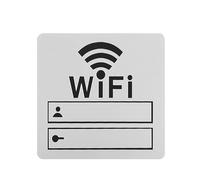 Panneaux pour toilettes, Autocollants muraux miroir acrylique 3D avec panneau WIFI, écriture manuscrite réinscriptible, compte et mot de passe(10cmx10cm Silver)