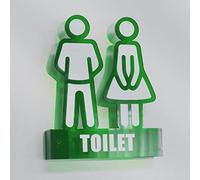 Panneaux pour toilettes unisexes, Panneau d'identification des toilettes, panneaux de salle de bains en acrylique, hommes et femmes, toilettes