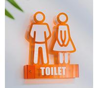 Panneaux pour toilettes unisexes, Panneau d'identification des toilettes, panneaux de salle de bains en acrylique, hommes et femmes, toilettes