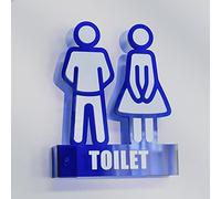 Panneaux pour toilettes unisexes, Panneau d'identification des toilettes, panneaux de salle de bains en acrylique, hommes et femmes, toilettes