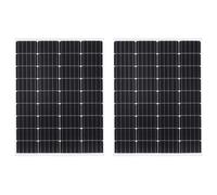 Panneaux solaires 2 pcs 100 W Monocristallin Verre de sécurité