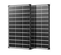 Panneaux solaires bifaciaux 200 W 2 x 100 W 25,6 % d'efficacité | Bifacial capture la lumière des deux côtés, IP68, vent 2400 Pa et neige 5400 Pa, -40 °C à 85 °C, durable pour camping-car