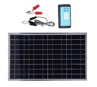 Pannello solare con in alluminio - Pannello solare con controller | Kit Šolar Energy - Kit in alluminio da 100 W, camper con controller, porte USB di ricarica e uscita, impermeabile.