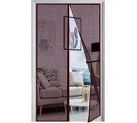 Panngu Fliegengitter Balkontür Magnet 105x195cm, 2024 Verstärkt Fliegenvorhang Terrassentür Magnete Türe Ohne Bohren, Fliegennetz Balkon Insektenschutz Tür, Magnetische Moskitonetz Vorhang Braun