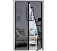 Panngu Fliegengitter Balkontür Magnet 135x240cm, 2024 Verstärkt Fliegenvorhang Terrassentür Magnete Türe Ohne Bohren, Fliegennetz Balkon Insektenschutz Tür, Magnetische Moskitonetz Vorhang Schwarz